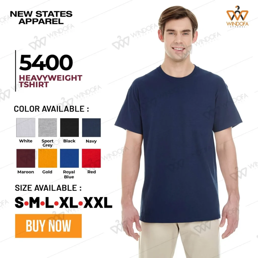 New States Apparel 5400 Heavyweight T-Shirt, keuntungan kaos new state apparel