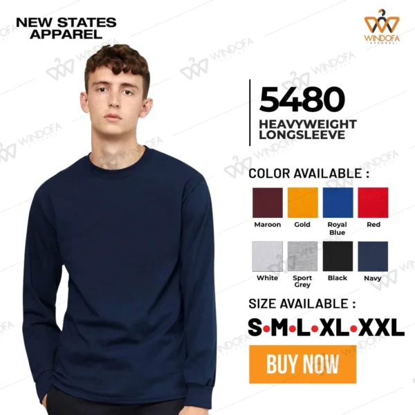 New States Apparel 5480 Heavyweight Long Sleeve