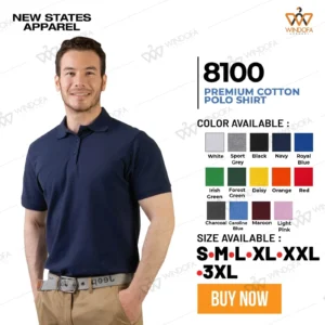 New States Apparel 8100 Premium Cotton Polo Shirt