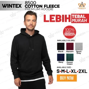 Wintex 8500 Cotton Fleece Hooded Sweatshirt