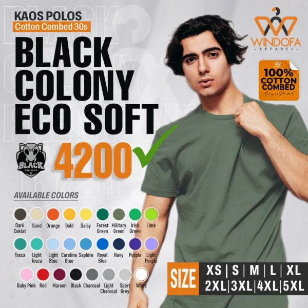 Black Colony Eco Soft 4200 Kaos Lengan Pendek Pria