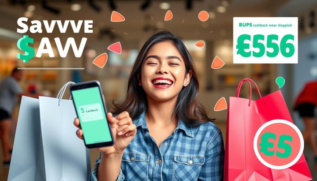 Ilustrasi orang berhasil menghemat dengan promo cashback