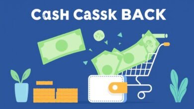 Ilustrasi promo cashback dengan uang kembali ke dompet digital