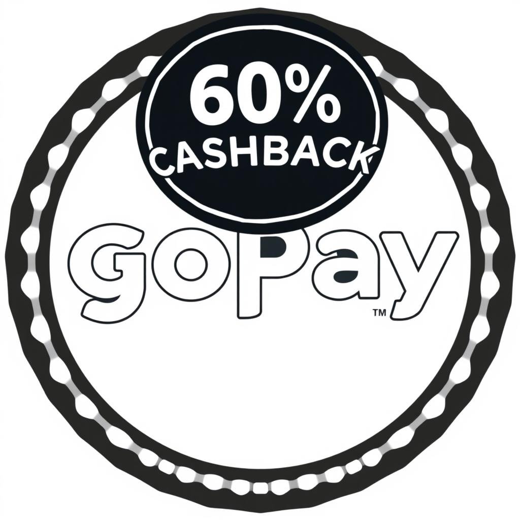 Logo GoPay dengan promo cashback hingga 60%