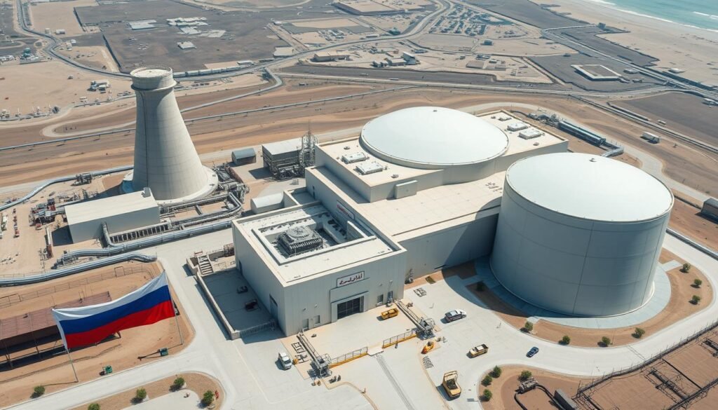 Proyek pembangkit listrik tenaga nuklir Bushehr yang menjadi simbol Kerjasama Rusia-Iran di bidang energi Proyek pembangkit listrik tenaga nuklir Bushehr yang menjadi simbol Kerjasama Rusia-Iran di bidang energi